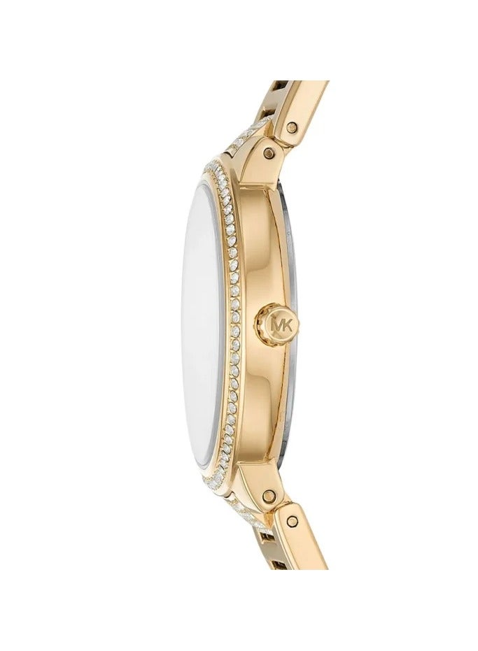 مايكل كورس Women's Stainless Steel Gold Dial Watch MK3985  - Image 2