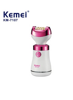 Kemei KM-7107 Waterproof 8-in-1 Hair Removal Device White/Pink  - Image 1