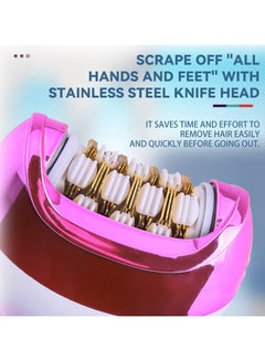 Kemei KM-7107 Waterproof 8-in-1 Hair Removal Device White/Pink  - Image 4