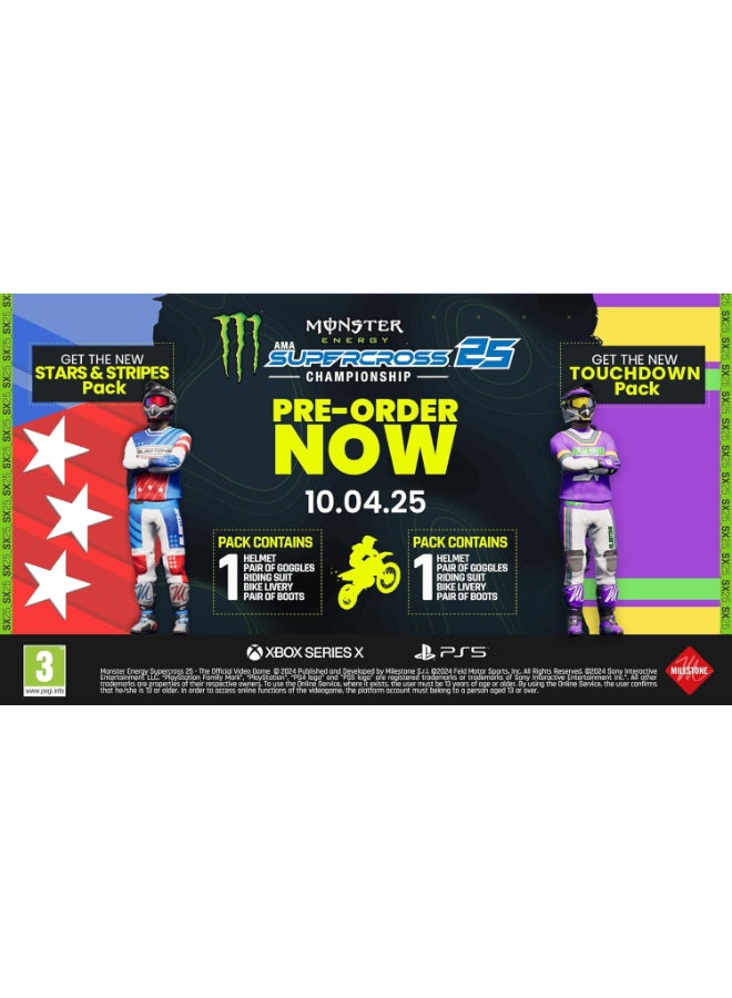 Milestone - Monster Energy Supercross 25 Day One Edition - PlayStation 5 (PS5) - Image 1