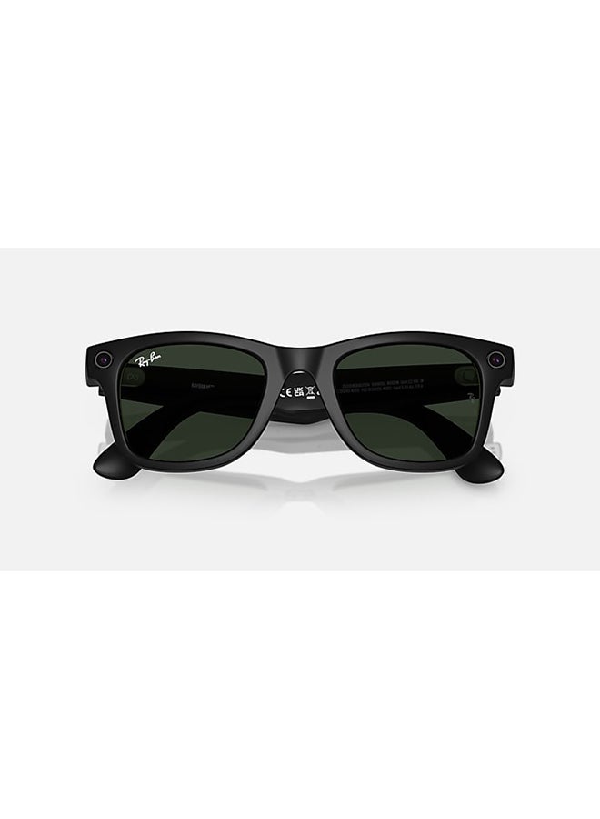 Meta RAY-BAN Wayfarer (Gen 1) Matte Black Frame Clear to Graphite Green Transitions Lens Large High Bridge Clear/Graphite Green Transitions - Image 5