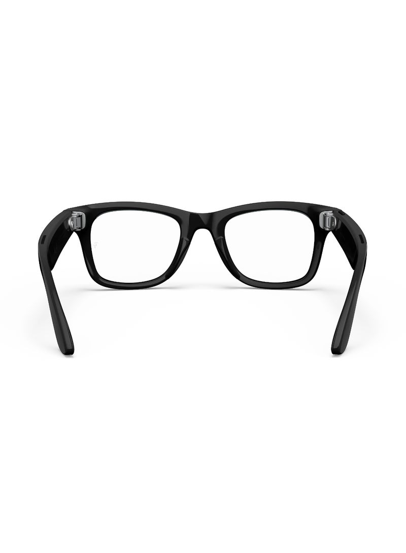 Meta RAY-BAN Wayfarer (Gen 1) Shiny Black Frame Clear Lens Standard High Bridge - Image 4
