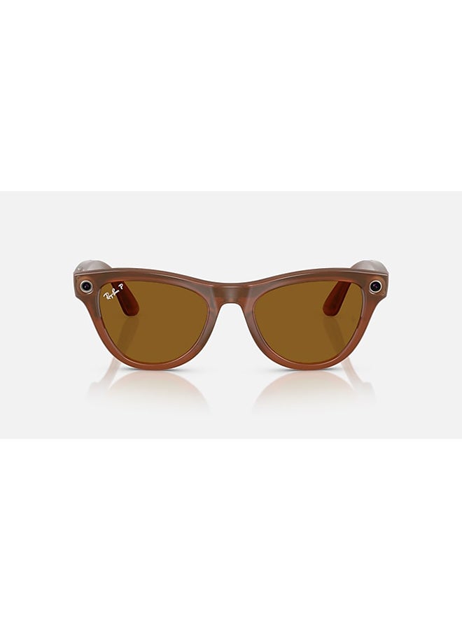 Meta RAY-BAN | META SKYLER Shiny Caramel Frame Brown Lenses Brown - Image 2