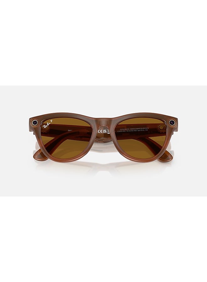 Meta RAY-BAN | META SKYLER Shiny Caramel Frame Brown Lenses Brown - Image 5