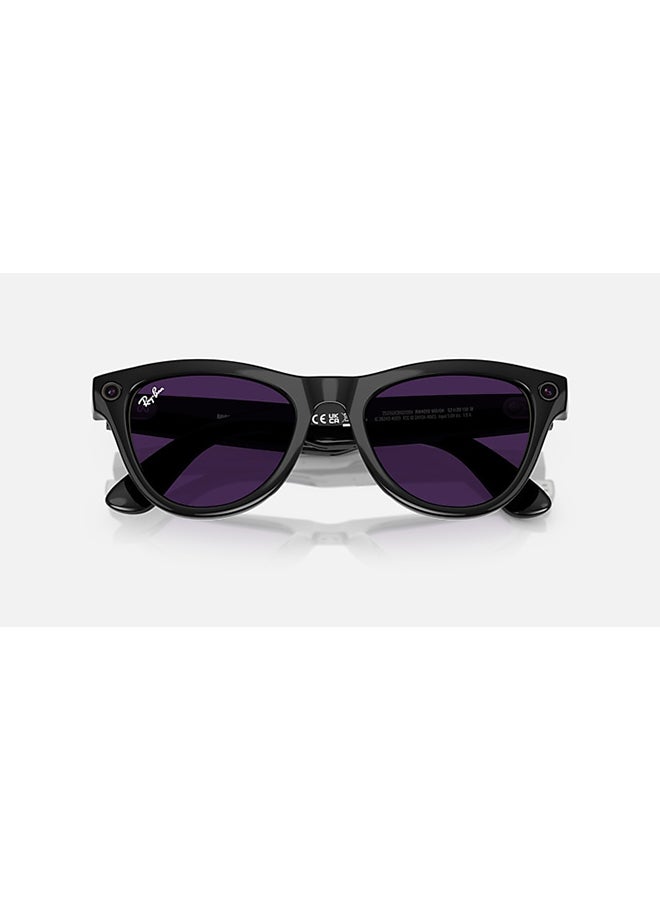 Meta RAY-BAN | META SKYLER Shiny Black Frame Clear/Amethyst Transitions Lenses Clear/Amethyst Transitions - Image 3