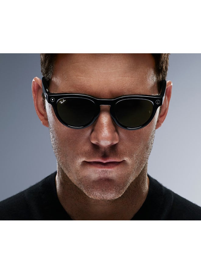 ميتا راي بان | ميتا هيدلاينر إطار كراميل لامع عدسات شفافة/زفير متغيرة - Image 2