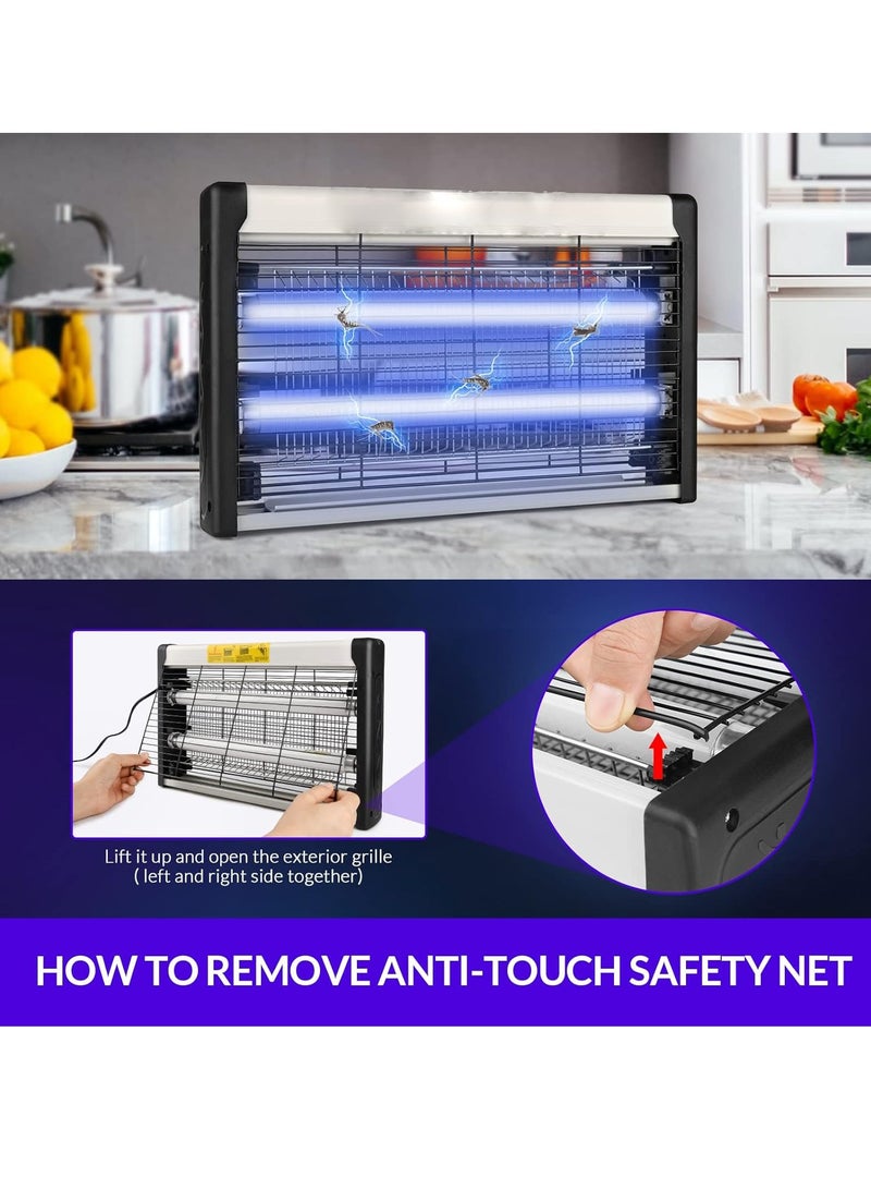 Home Care Fly Killer,Electric Insect Killer Indoor Mosquito Zapper Attracting Flies with UV Light 20W for Kitchen,Home,Indoor Garden Yard Commercial or Domestic Usage Black-1 Pack 4060460701820  - Image 5