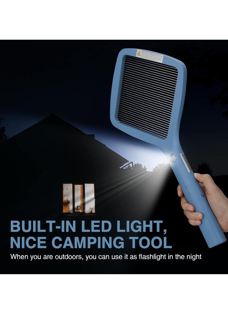 Home Care Electric Fly Swatter Rechargeable Mosquito Zapper Bug Zapper Racket Fly Killer Indoor Outdoor Light Camping Accessories (Blue)  - Image 5