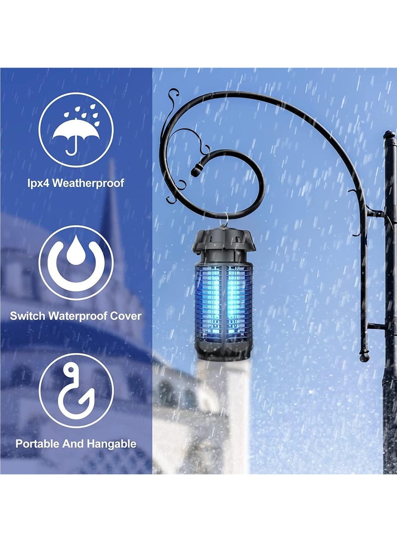 Home Care Mosquito Killer Lamp 20W UV Electric Fly Zapper Waterproof Light Portable Bug Zapper, Moth, Gnat, Flies Pest Control Repeller Catcher with Standard UK Plug for Indoor, Black  - Image 3