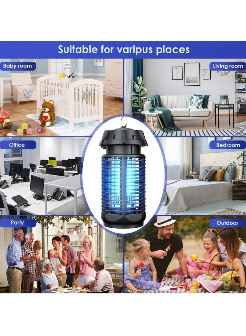 Home Care - Mosquito Killer Lamp 20W UV Electric Fly Zapper Waterproof Light Portable Bug Zapper, Moth, Gnat, Flies Pest Control Repeller Catcher with Standard UK Plug for Indoor, Black - Image 1