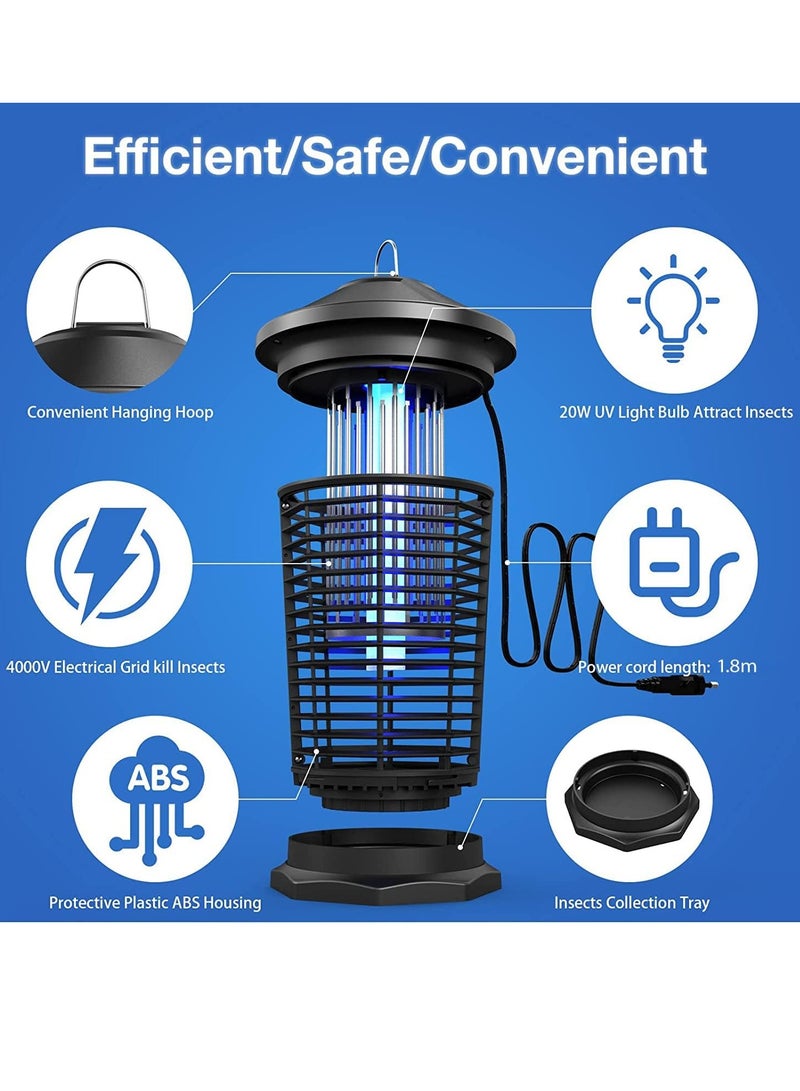 Home Care Light Sensor Bug Zapper Insect Killer Outdoor, 20W Electric Mosquito Zapper outdoor, Waterproof Mosquito Killer Lamp, Insect Fly Trap  - Image 2