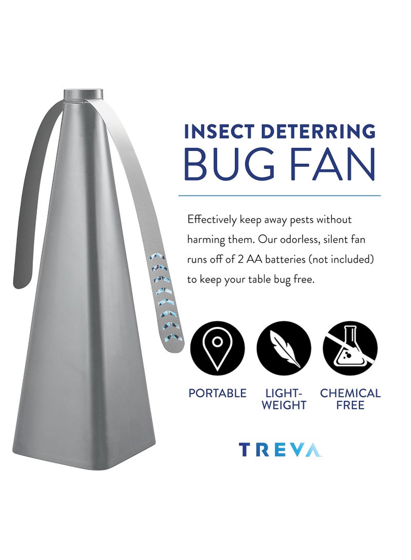 Home Care Chemical Free Bug Fan Fly Deterrent with Holographic Blades to Clear Bugs, Mosquitoes, and Flies, Battery Powered Fly Fan  - Image 2