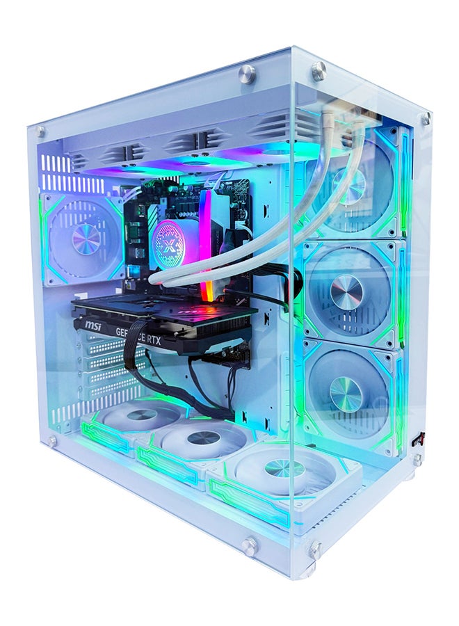 Setup Master Gaming PC With Intel i7-14700K Processor/32GB RAM DDR5/1TB SSD/NVIDIA GeForce RTX 5070Ti Graphics/Windows 11 Pro/ White - Image 1