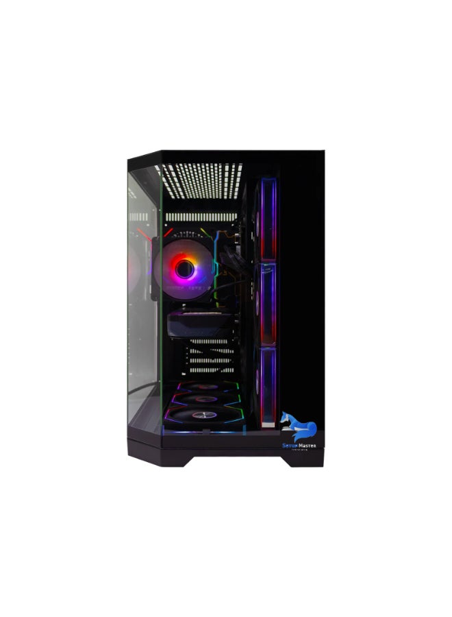 سيت أب ماستر كمبيوتر ألعاب بمعالج Intel Core i5-12400F، ولوحة أم H610M-E D4، وذاكرة وصول عشوائي دي دي ار 4 سعة 16 جيجابايت، ومحرك أقراص صلبة M.2 سعة 1 تيرابايت، وبطاقة رسومات انيفيديا جي فورس ار تي اكس3050، وهيكل أسود مزود بـ 7 مراوح، وجهاز تحكم عن بعد RGB مع نظام التشغيل ويندوز11 Pro أسود - Image 2