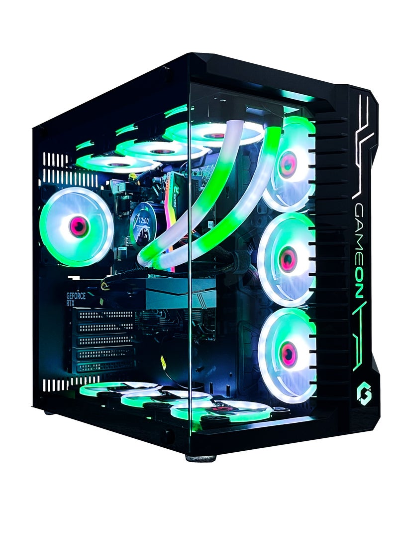 سيت أب ماستر - كمبيوتر ألعاب بمعالج Intel Core i5-13400F، ولوحة أم H610M-E D4، وذاكرة وصول عشوائي دي دي ار 4 سعة 16 جيجابايت، ومحرك أقراص صلبة M.2 اس اس دي سعة 1 تيرابايت، وبطاقة رسومات انيفيديا جي فورس ار تي اكس3060، ومبرد مياه 360، وهيكل معدني بمروحة 7، ونظام تشغيل ويندوز11 Pro أسود - Image 1