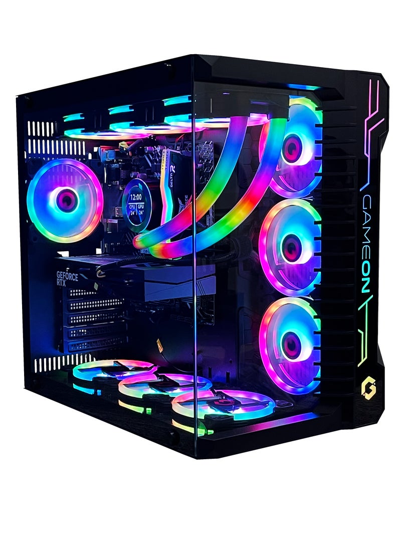سيت أب ماستر - كمبيوتر ألعاب بمعالج Intel Core i5-13400F، ولوحة أم H610M-E D4، وذاكرة وصول عشوائي دي دي ار 4 سعة 16 جيجابايت، ومحرك أقراص صلبة M.2 اس اس دي سعة 1 تيرابايت، وبطاقة رسومات انيفيديا جي فورس ار تي اكس3060، ومبرد مياه 360، وهيكل معدني بمروحة 7، ونظام تشغيل ويندوز11 Pro أسود - Image 1