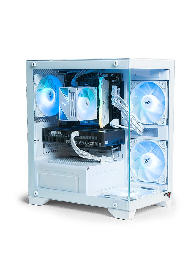 Setup Master Gaming Pc with Intel Core i5-12400F Processor/16GB RAM DDR4/500GB SSD/4GB Nvidia GeForce RTX 3050 Graphics Card/Windows 11 Pro+Keyboard+Mouse+USB White - Image 1