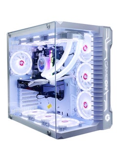 Gaming Pc with Intel Core i7-14700K Processor, B760M-K Motherboard, DDR5 16GB RAM RGB, 1TB M.2 SSD, NVIDIA GeForce RTX 4060ti 8GB Graphics Card, 360 Water Cooler, 7 Fan Case Whitewith Windows 11 Pro White