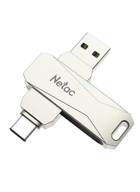Type-C USB Double Interface Flash Drive Plug U782C_2 Silver 64 GB