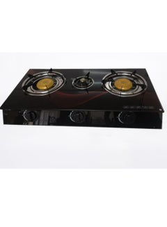 KRAWN Auto Ignition Gas Stove 3 Burner | Stylish Glass Top & Energy Efficient Cooking 4346 Black  - Image 3