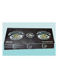 KRAWN Auto Ignition Gas Stove 3 Burner | Stylish Glass Top & Energy Efficient Cooking 4346 Black  - Image 4