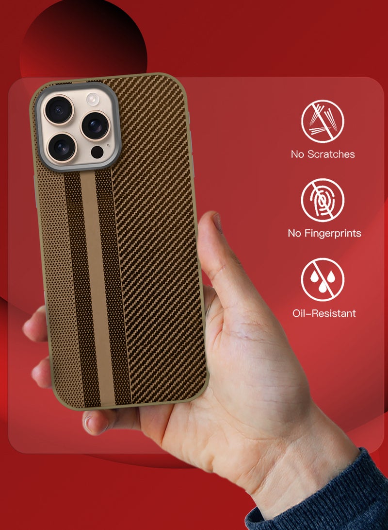MARGOUN iPhone 16 Pro Max 3Packs Case Cover Carbon Fiber Pattern Phone Case Slim Shockproof Back Cover with Two 3D Screen Protectors - Carbon Fiber Pattern Carbon Fiber Pattern-3 - Image 4