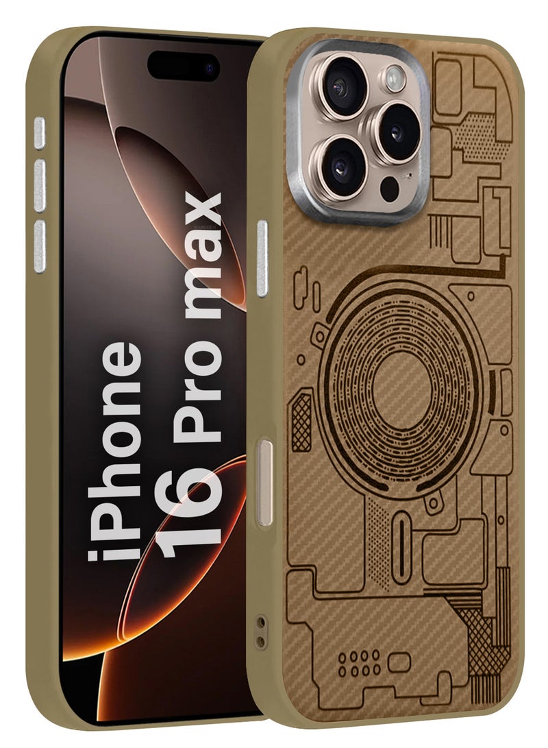 MARGOUN iPhone 16 Pro Max Case Cover Carbon Fiber Pattern Phone Case Slim Shockproof Back Cover - Classic C1 Pattern Classic C1 Pattern - Image 1