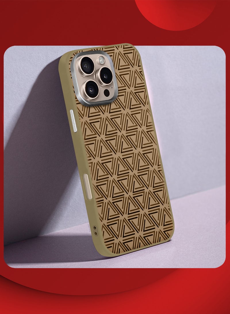 MARGOUN iPhone 16 Pro Max Case Cover Carbon Fiber Pattern Phone Case Slim Shockproof Back Cover - Tangram-Inspired Pattern - Image 5