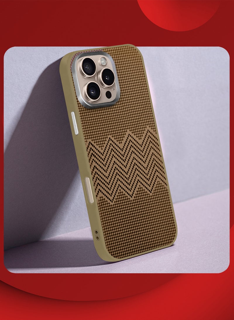 MARGOUN iPhone 16 Pro Max Case Cover Carbon Fiber Pattern Phone Case Slim Shockproof Back Cover - Striped Pattern Striped Pattern - Image 5