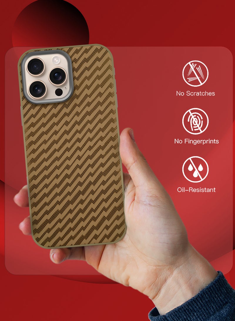 MARGOUN iPhone 16 Pro Max 3Packs Case Cover Carbon Fiber Pattern Phone Case Slim Shockproof Back Cover with Two 3D Screen Protectors - Weave Pattern-3  - Image 4