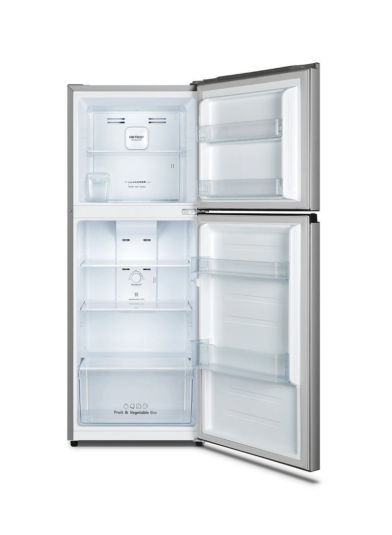 Hisense - 264L Gross /203L Net Capacity  Top-mount Refrigerator , Right open, Total No frost, Recessed Handle RT3N264NAI Silver - Image 1