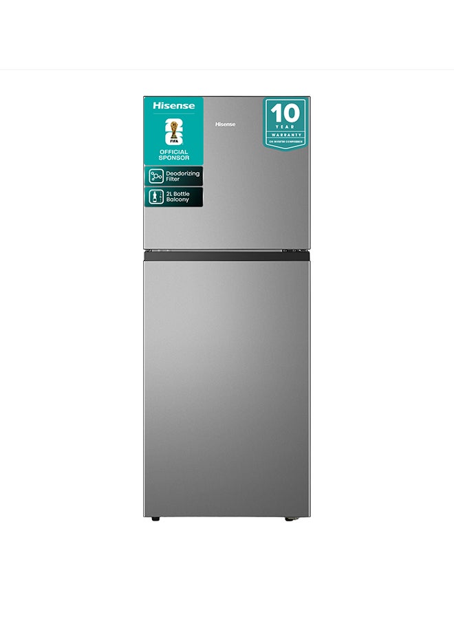 Hisense Gross 265L/Net 203L Top Mount Refrigerator Fridge RT3N264NAI, Deodorizing Filter, 2L Bottle Balcony, Total No Frost, One Line Handle Design, Inverter RT3N264NAI Silver - Image 1