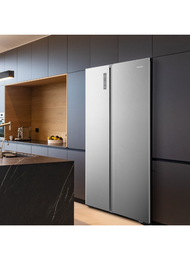 هايسنس 670 لتر سعة إجمالية / 550 لتر سعة صافية ثلاجة جانبية، بدون تجميد كلي، عاكس، تدفق هواء متعدد، تبريد فائق - Image 5