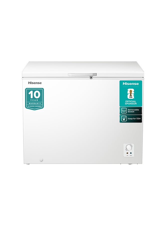 هايسنس 190 لتر سعة إجمالية/ 136 فريزر صندوقي مع باب زجاجي داخلي، إضاءة LED، تحكم ميكانيكي في درجة الحرارة - Image 1