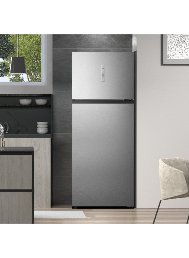 Hisense 599L Gross/ 466L Net Capacity  Top-mount Refrigerator, Inverter Technology,Total  No frost, recessed handle RT3N599NAI Silver - Image 5