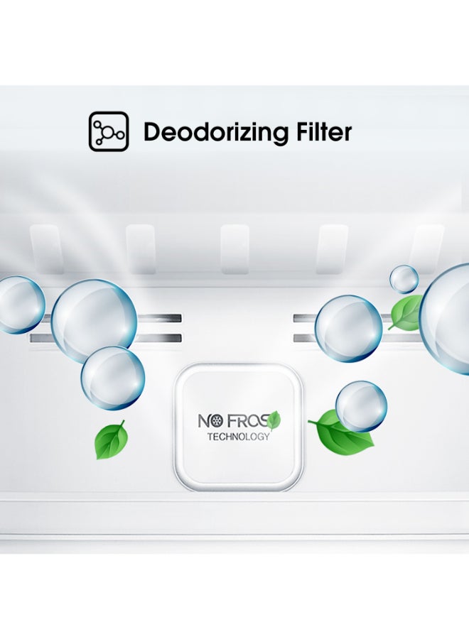 Hisense 418L Gross/326L Net Capacity ,Top-mount Refrigerator , With Inverter Technology,Right open,  Total No frost With recessed handle RT3N418NAI Silver - Image 3