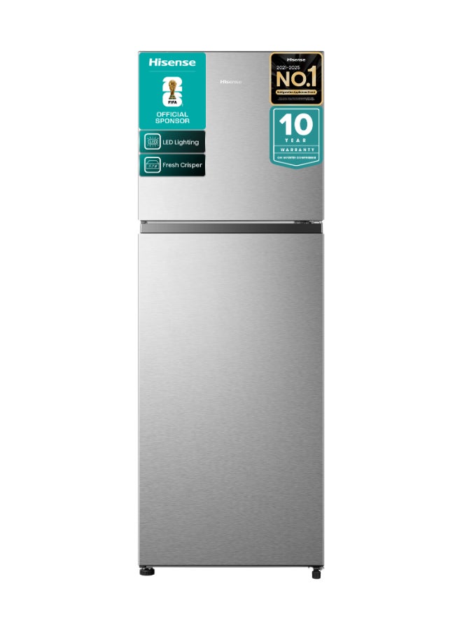 Hisense 418L Gross/326L Net Capacity ,Top-mount Refrigerator , With Inverter Technology,Right open,  Total No frost With recessed handle RT3N418NAI Silver - Image 1