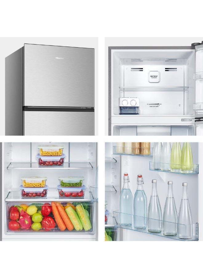 Hisense 545L Gross/ 424L Net Capacity Top-mount Refrigerator , With Inverter Technology, Total No frost With recessed handle RT3N545NAI Silver - Image 5