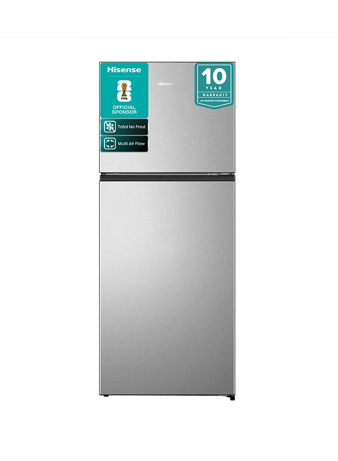 Hisense 545L Gross/ 424L Net Capacity Top-mount Refrigerator , With Inverter Technology, Total No frost With recessed handle RT3N545NAI Silver - Image 1