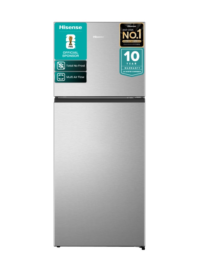 Hisense 545L Gross/ 424L Net Capacity Top-mount Refrigerator , With Inverter Technology, Total No frost With recessed handle RT3N545NAI Silver - Image 1