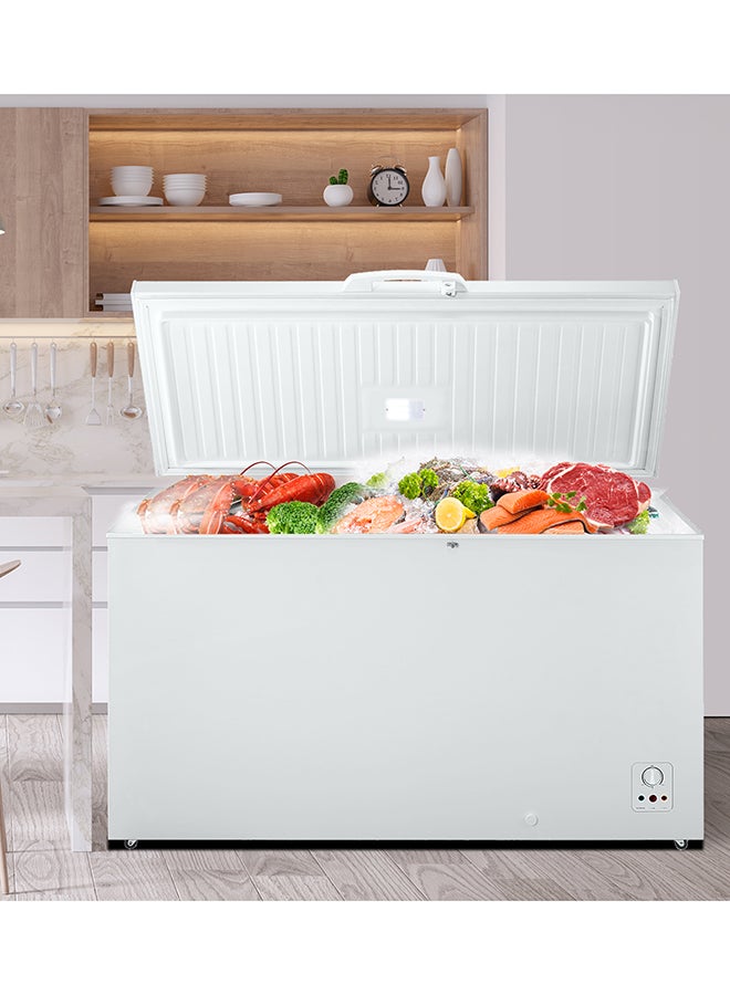 هايسنس ثلاجة فريزر صندوق بسعة إجمالية 550 لتر / سعة صافية 420 لتر مع باب زجاجي داخلي، إضاءة LED، تحكم ميكانيكي في درجة الحرارة - Image 5