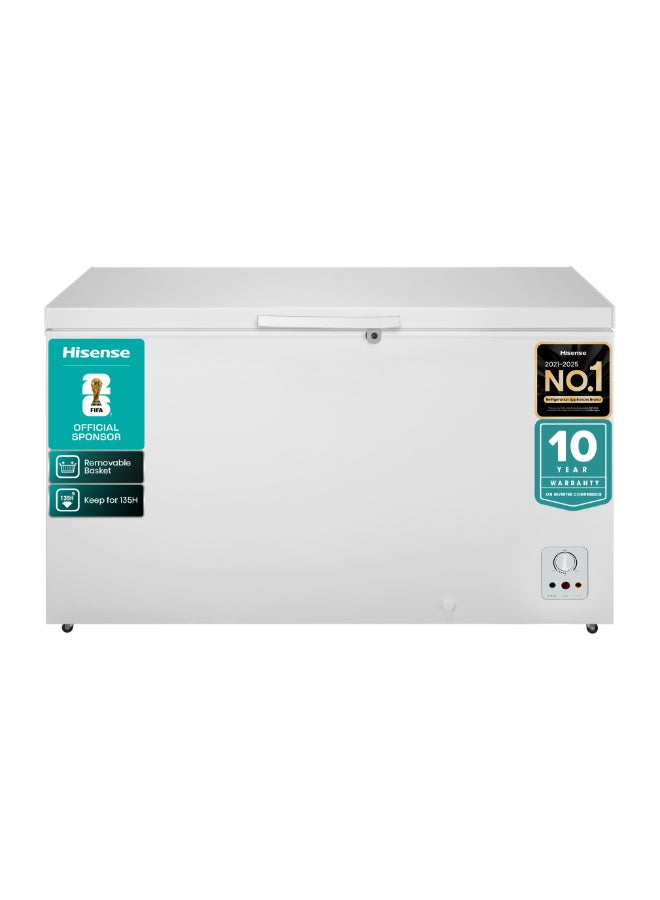 Hisense 550L Gross Capacity / 420L Net capacity Chest Freezer with inner glass door,LED Lighting,Mechanical Temperature control 165 W FC-55DD4SAA2 White - Image 1