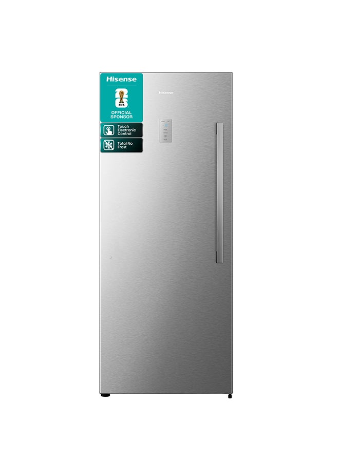 Hisense 509L Gross/385L Net Capacity  Single Door Fridge Total  No frost with external handle having  LED Touch Control FV3N509NAI Silver - Image 1