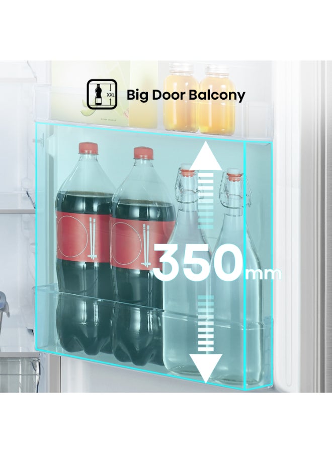 Hisense 328L Gross/251 Net Capacity Top-mount Refrigerator  , Right open, Total No frost, Recessed handle RT3N328NAI Silver - Image 3