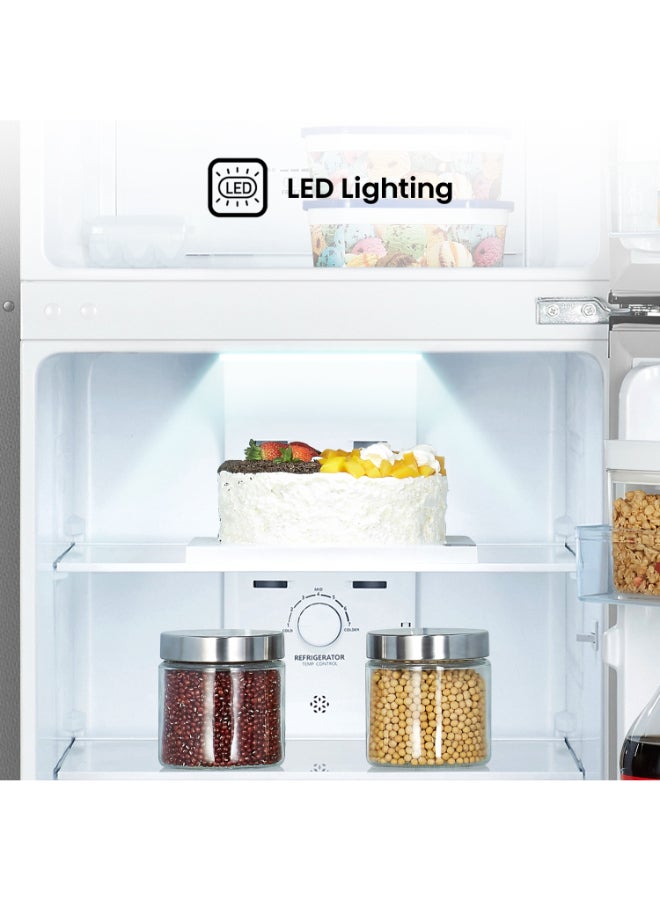 Hisense 328L Gross/251 Net Capacity Top-mount Refrigerator  , Right open, Total No frost, Recessed handle RT3N328NAI Silver - Image 4