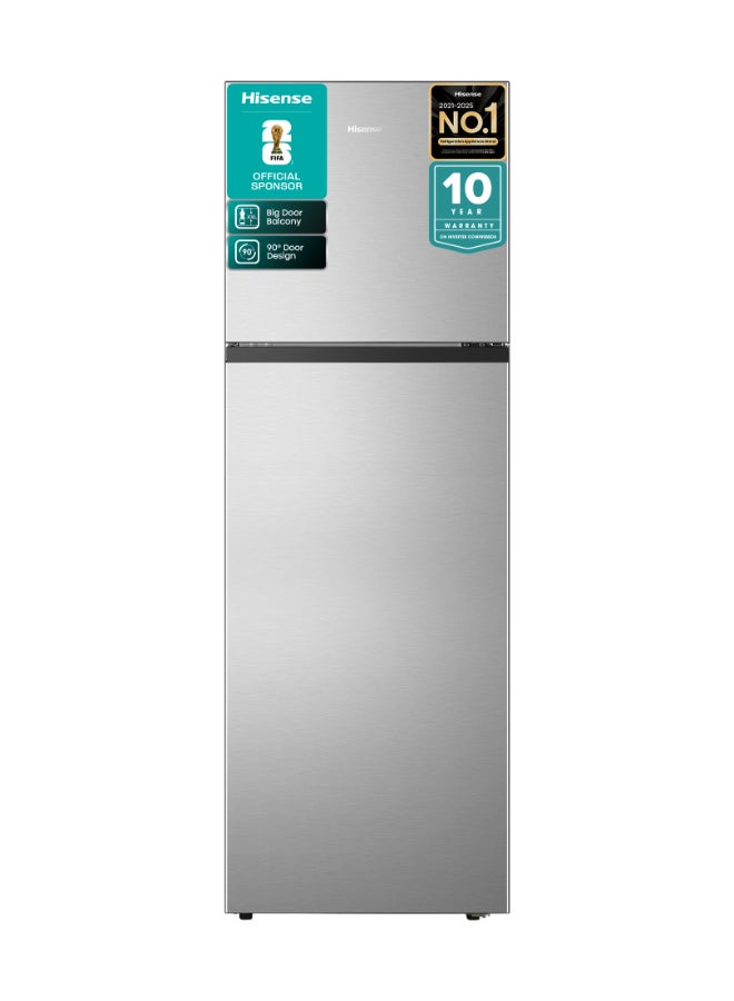 Hisense 328L Gross/251 Net Capacity Top-mount Refrigerator  , Right open, Total No frost, Recessed handle RT3N328NAI Silver - Image 1