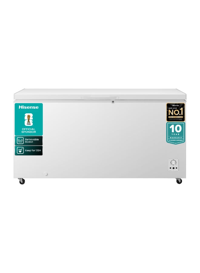 Hisense 650L Gross Capacity/500L Net Capacity Chest Freezer with inner glass door,LED Lighting,Mechanical Temperature control 180 W FC-65DD4SA2 White - Image 1