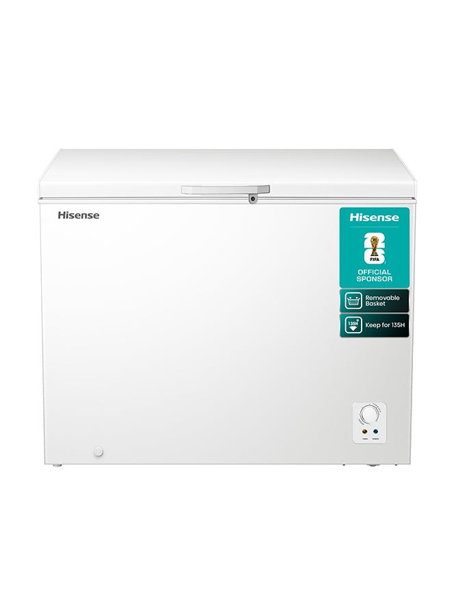Hisense 260L Gross Capacity /189L Net Capacity Chest Freezer with inner glass door,LED Lighting,Mechanical Temperature control 0.07 kW FC-26DT4SAW2 White - Image 1