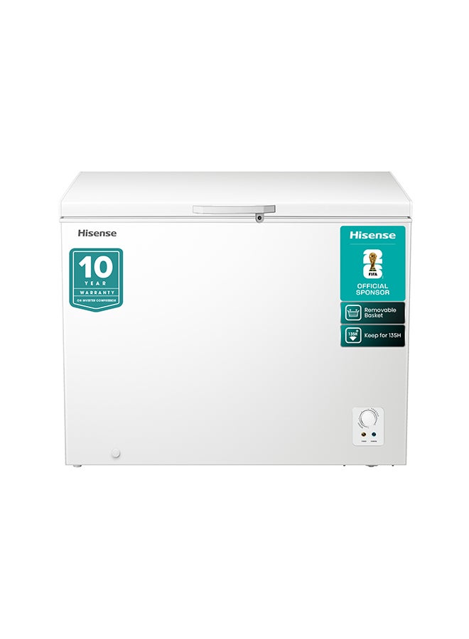 هايسنس ثلاجة تجميد سعة إجمالية 260 لتر / سعة صافية 189 لتر مع باب زجاجي داخلي، إضاءة LED، تحكم ميكانيكي في درجة الحرارة - Image 1