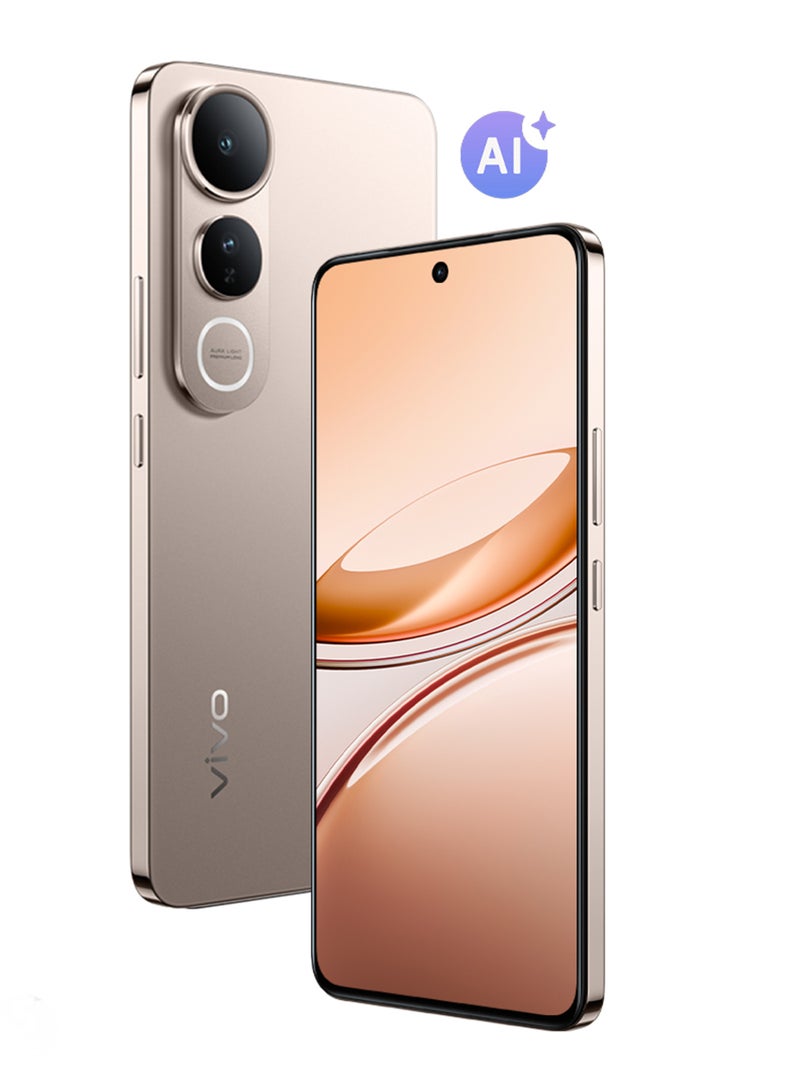 vivo V50 Lite AI 5G Dual SIM Titanium Gold 12GB RAM 512GB - Middle East Version  - Image 1